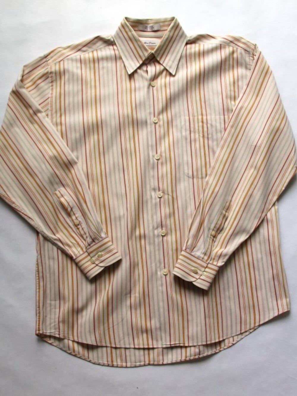 ALAN FLUSSER Button Down Collar Dress Shirt 100% Cotton Size M